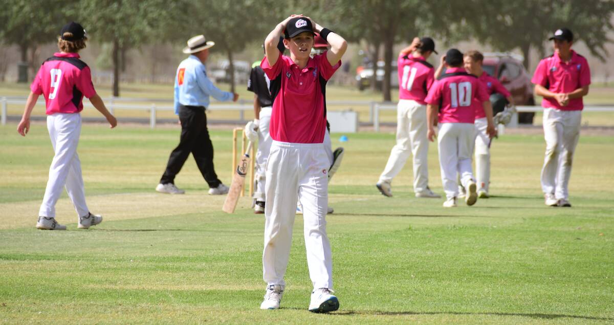 HAVE A REST: Narrabri's Sid Harvey of the Country Sixers Northern NSW makes his way back to the boundary after giving his all while bowling in the 14s decider. Photo: BELINDA SOOLE