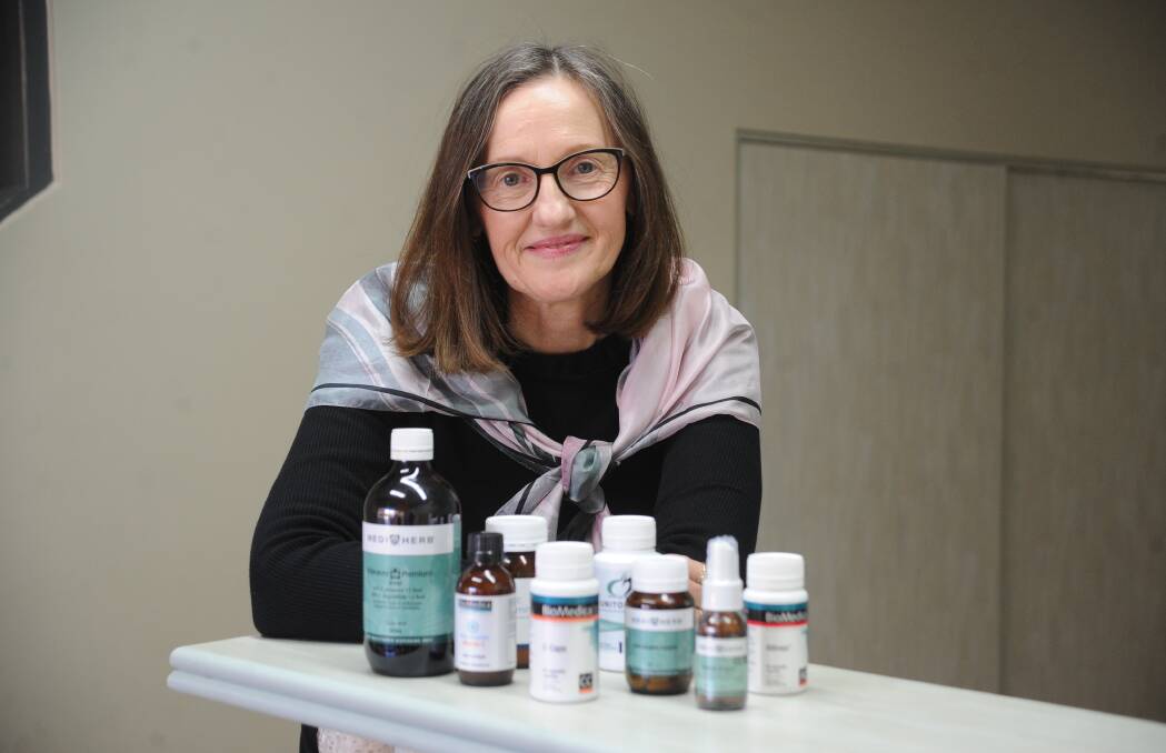 REMEDY: Naturopath and herbalist Jenny Powell, of Riverina Natural Therapy swears by zinc, vitamin C and andrographis to beat a cold. Picture: Daina Oliver