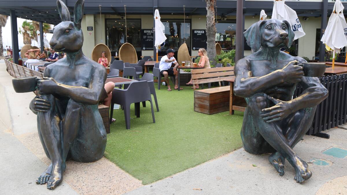 Topping the list: Melbourne is considered the coffee capital of Australia, as these statues in St Kilda reflect. Photo: Shutterstock