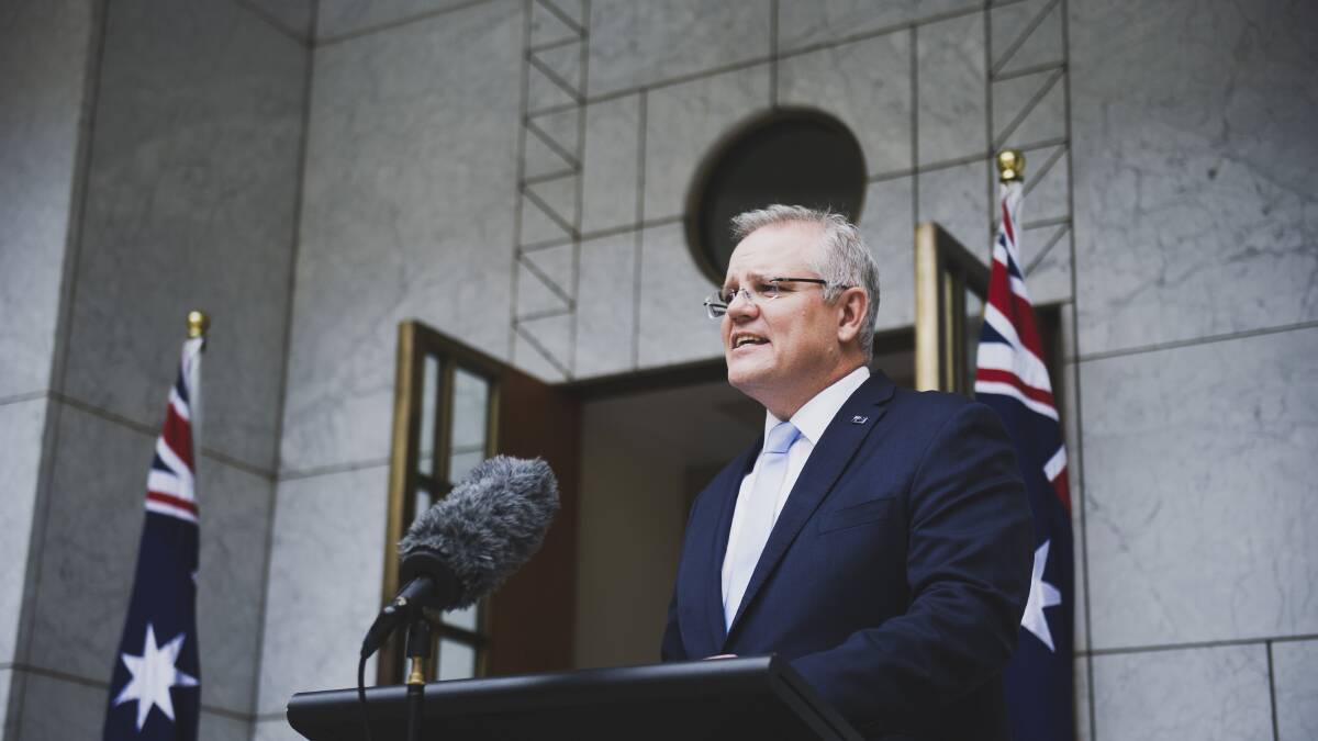 Prime minister Scott Morrison made the announcement on Friday Picture: Dion Georgopoulos