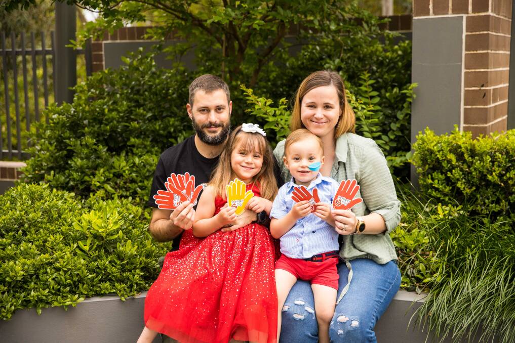 David and Whitney Gregg with Lola, 5, and Connor, two, of Googong. Picture: Supplied