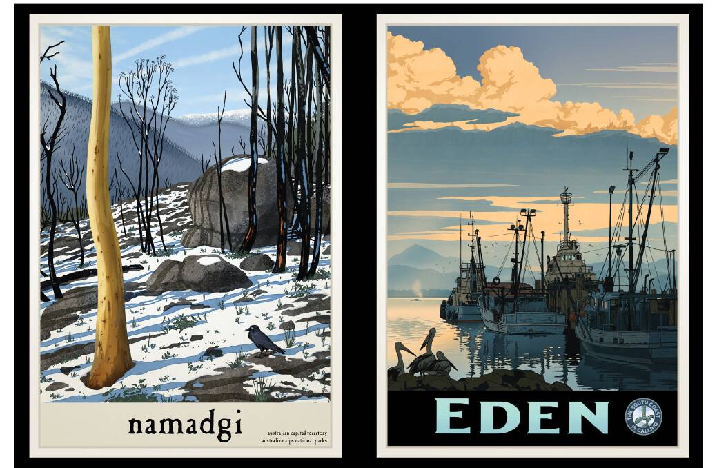 The Namadgi and Eden prints by David Pope