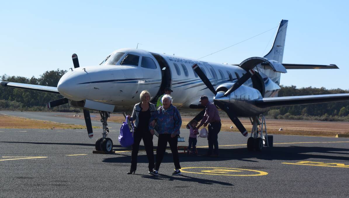 The first passengers on Fly Corporate's Brisbane to Inverell flights arrived to much fanfare in September 2017. 