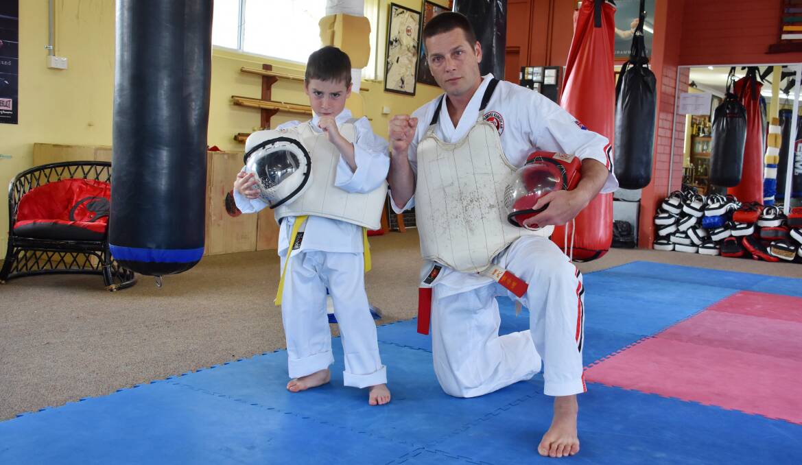 Competitive: Sam and Nick King are both ready to take part in the tournament, which caters to fighters from just five years old up to veterans. 