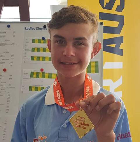 William tops the podium at the Australian Transplant Games