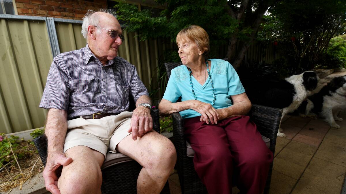 TRUE LOVE: Noel and Shirley Priddle at their Tamworth home. Photo: Gareth Gardner