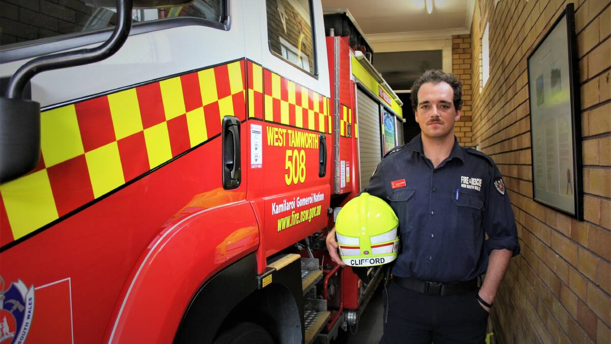 RESILIENCE: West Tamworth Fire and Rescue NSW firefighter Bradley Clifford has dealt with stress as a result of traumatic events. Photo: Madeline Link