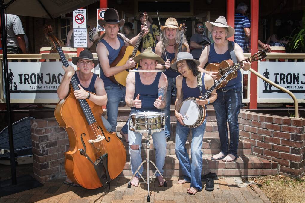 TROUBLEMAKERS: The Pigs at The Longyard ahead of their shows on Thursday, Friday and Saturday. Photo: Peter Hardin