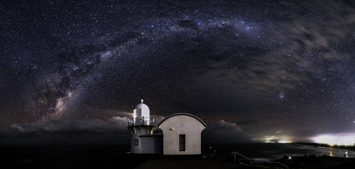 SKYWARD: Astrophotographer Craige Watson took this shot at the Tacking Point Lighthouse, photographers are encouraged to enter their work. Photo: Craige Watson