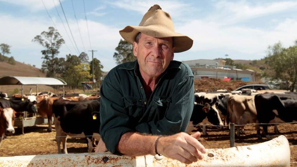 HELP: Country Valley Milk’s John Fairley made a desperate plea asking his supporters and locals to ‘adopt a cow’ to help the farm through the drought.