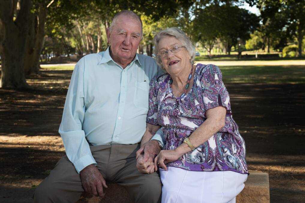 IN LOVE: Ken and Gwen Brett will celebrate their 65th wedding anniversary on March 26. Photo: Peter Hardin 180320PHA006