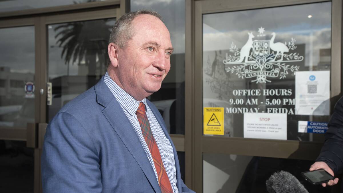 BLOWOUT: Member for New England Barnaby Joyce has put a possible Dungowan Dam budget blowout down to too much paperwork. Photo: Peter Hardin 150721PHA026