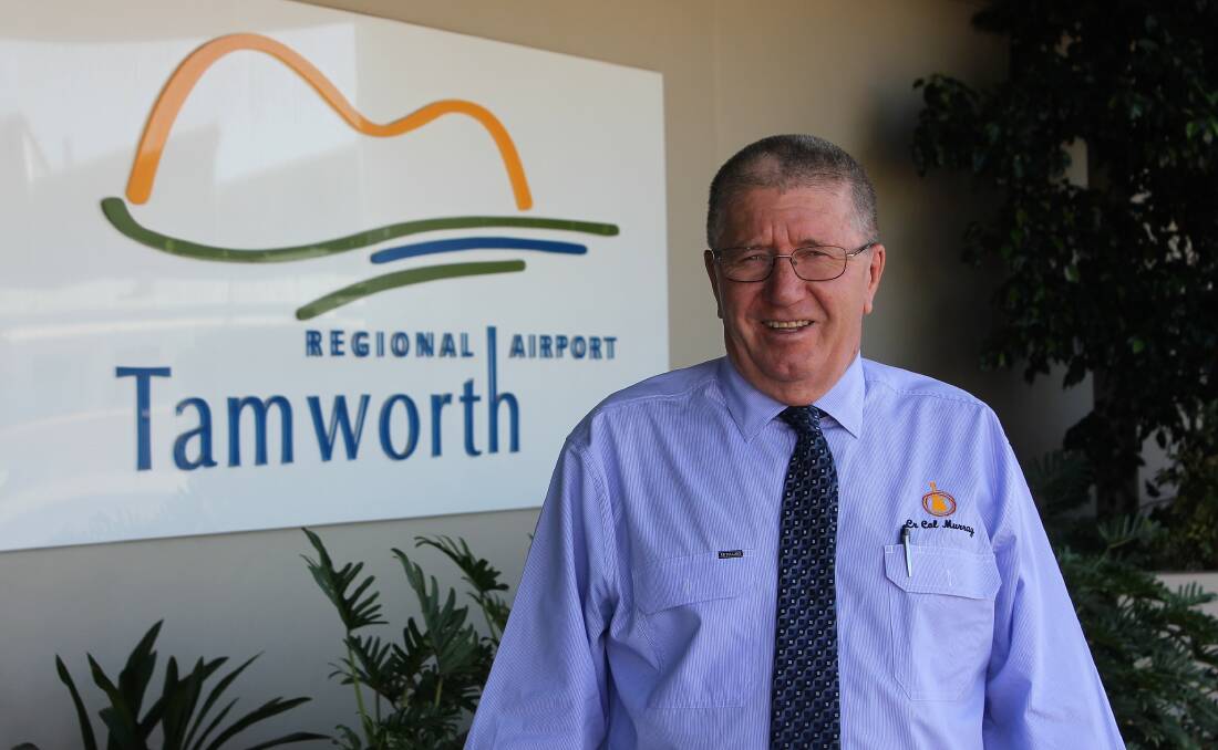 UPGRADE: Tamworth Regional Council mayor Col Murray at the opening of the $3.9 million airport upgrade. Photo: Madeline Link