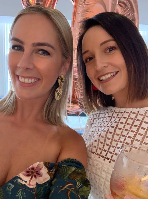FOR A CURE: Assistant Sydney chief executive Sarah Bolitho (left) with friend Danica Isaac. Photo: Supplied