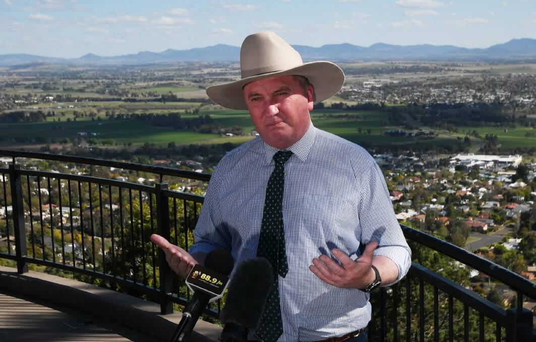 BRUTAL PROFESSION: Deputy Prime Minister Barnaby Joyce has thrown his support behind NSW Premier Gladys Berejiklian. Photo: Gareth Gardner 240921GGE06