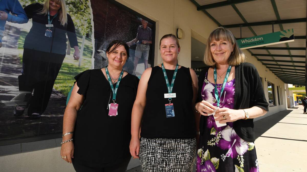 AGED CARE: Whiddon community care manager Lorraine Legge, regional general manager Anna Maltby and care coordinator Lisa Sharp. Photo: Gareth Gardner