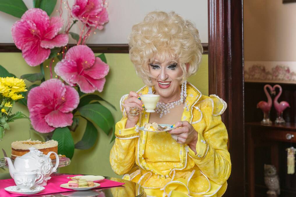 NEW LOOK: Former Tamworth resident Wayne Rogers now runs high tea out of his Newcastle home dressed in drag.