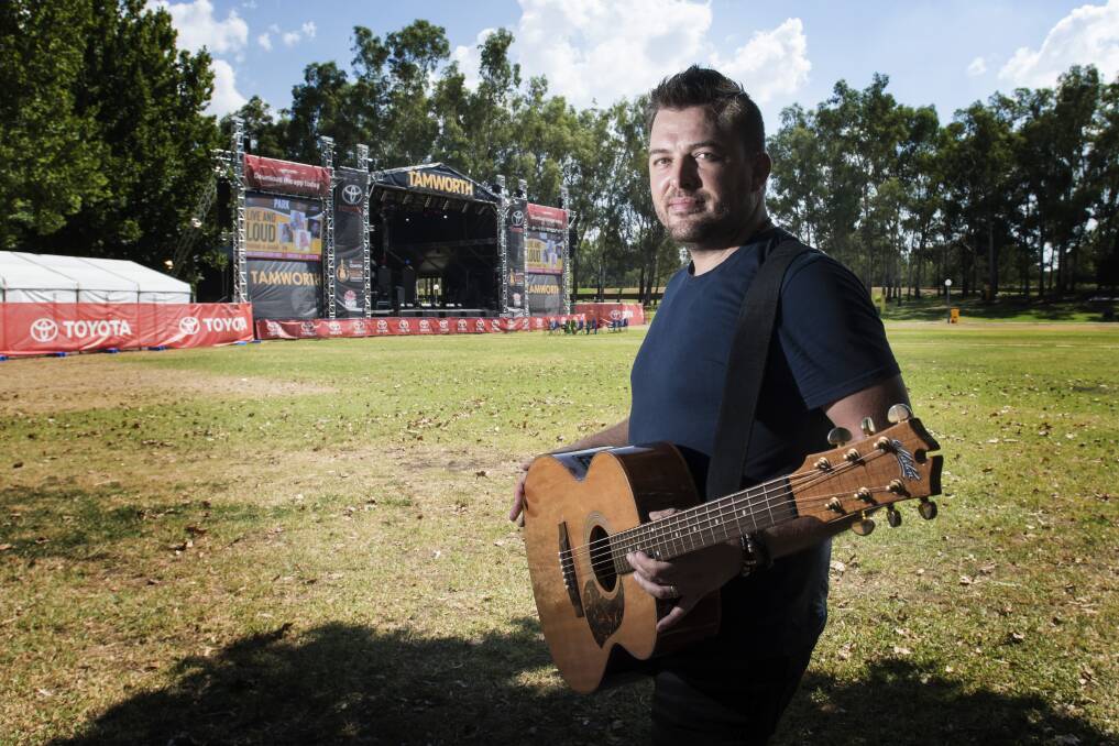 LONG AWAITED: Travis Collins will play on the big stage in Toyota Park, years after Lee Kernaghan's show inspired him. Photo: Peter Hardin