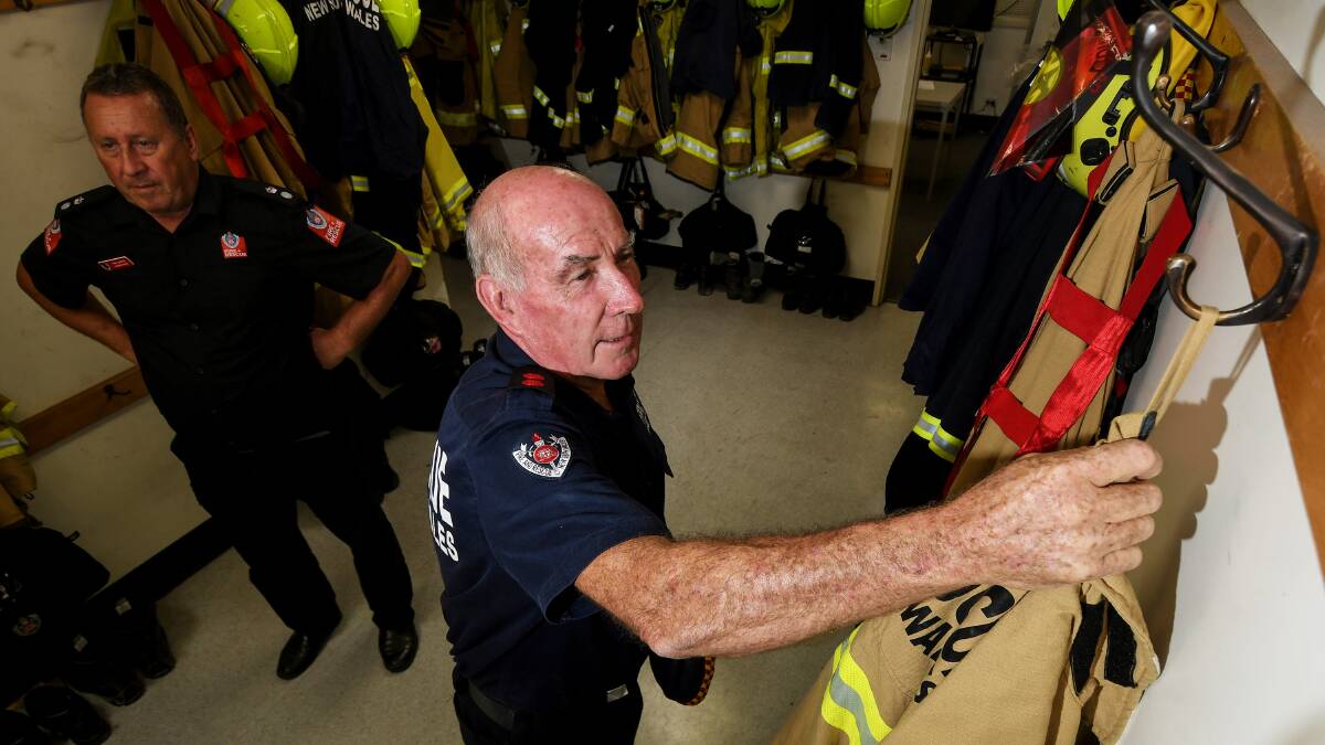 NEW OPPORTUNITY: Firefighter Brian "Howdy" Howard hangs up his coat. Photo: Gareth Gardner