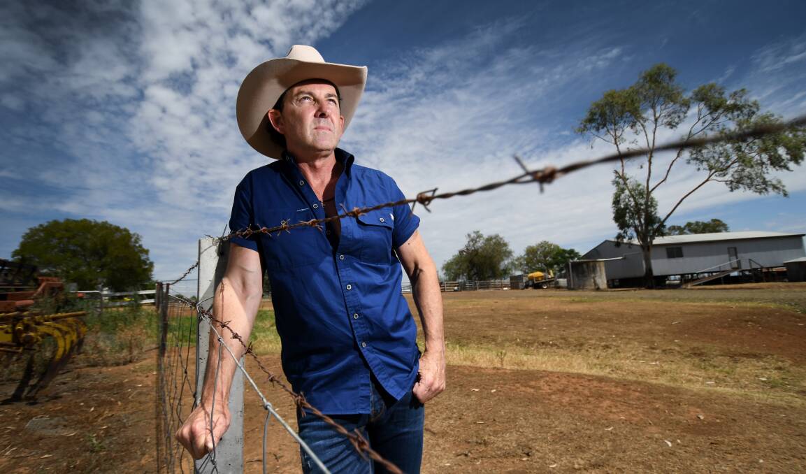 OFF THE BEATEN TRACK: Lee Kernaghan at Kevin and Janelle Tongue's property in Loomberah ahead of the release of his album Backroad Nation. Photo: Gareth Gardner