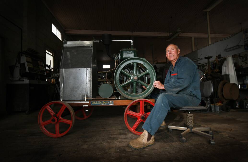 GARAGE: Manilla Antique Machinery Group president Tim Scanlon. Photo: Gareth Gardner