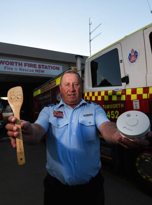 Playing the spoon: Superintendent Tom Cooper and his crews are out and about to remind festival campers to remain vigilant about fire safety. Photo: Gareth Gardner 170117
