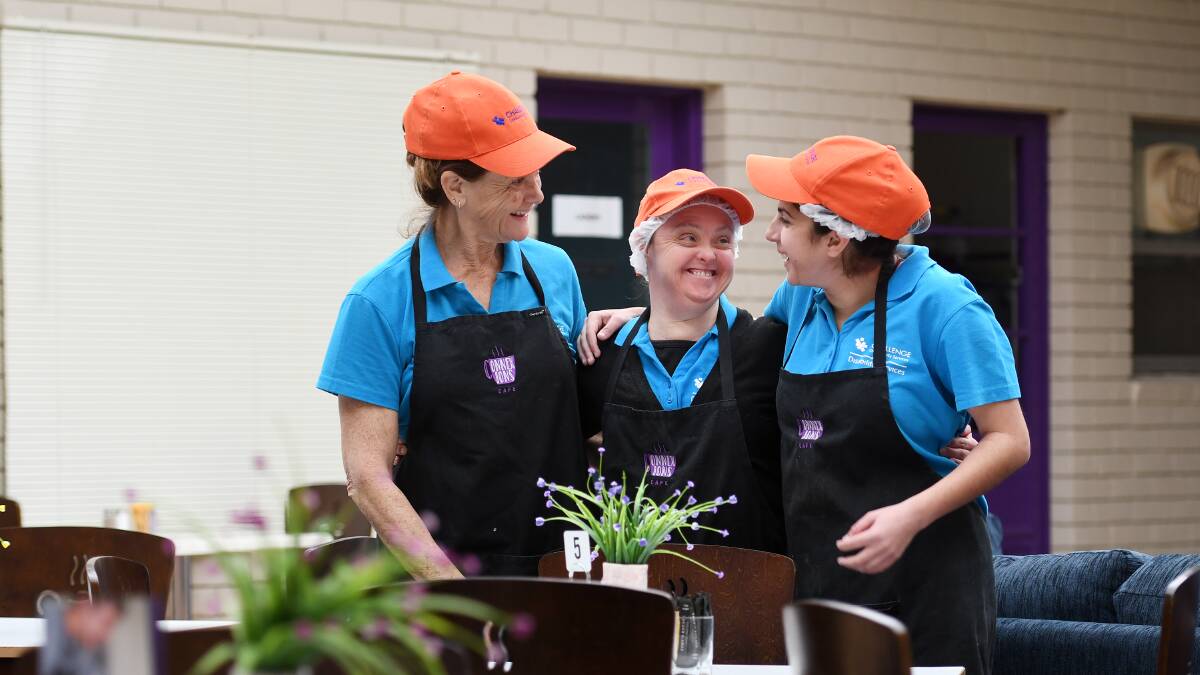 FRIENDSHIP: Connexions Cafe supervisor Wendy Capararo, Theresa Camenzuli and Eliza Simpson. Photo: Gareth Gardner