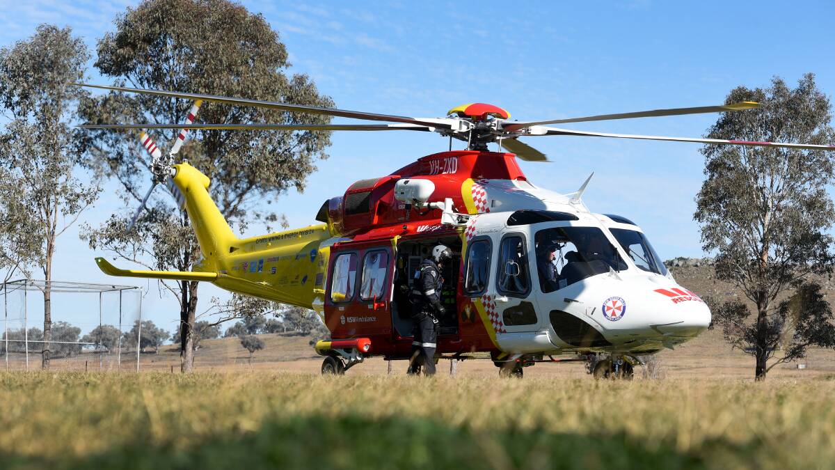 AIRLIFTED: The Westpac Rescue Helicopter has airlifted a Bingara woman to Tamworth Hospital after a horse fall. Photo: Gareth Gardner