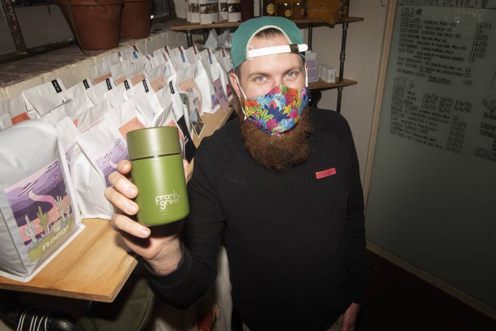 COFFEE CULTURE: Camp Grounds Coffee Shop manager Matt Bettesworth is keen to jump on board with the Green Caffeen program. Photo: Peter Hardin, file.