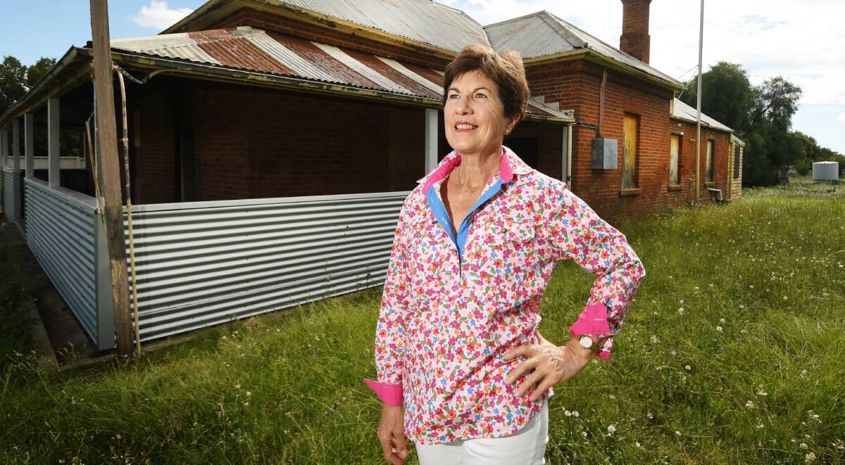 CHUGGING ALONG: Tamworth Regional Council councillor Helen Tickle at the Old Station Master's House set for development. Photo: Gareth Gardner