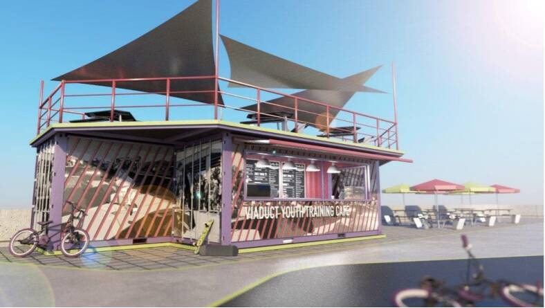 SKAE PARK CAFE: A potential design for the skate park cafe if it goes ahead. Photo: TRC