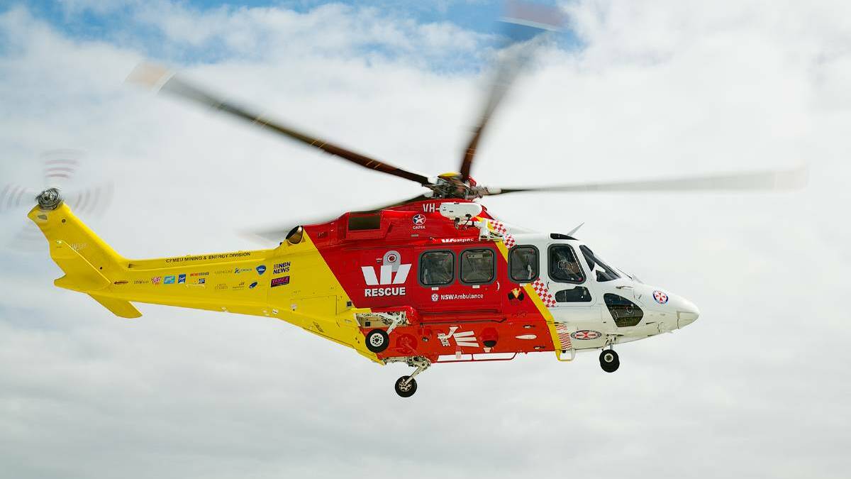 Elderly man rushed to Tamworth Hospital by Westpac Rescue Helicopter