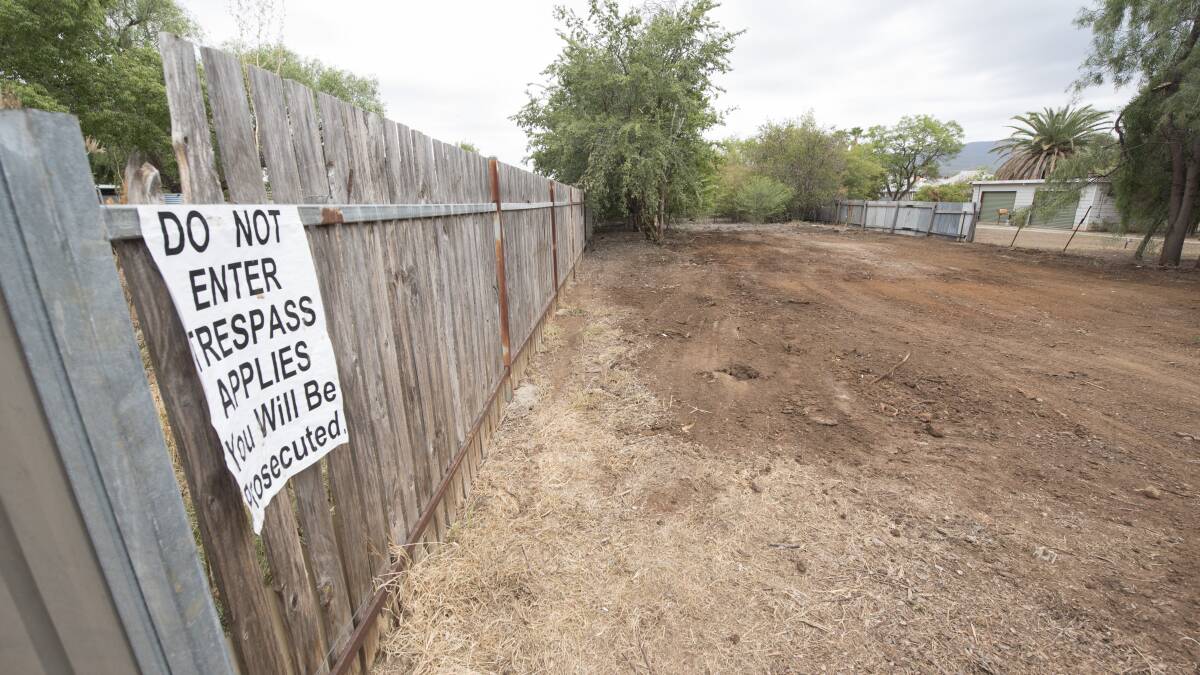 CASE DISMISSED: The block of land that Jennifer Johnson's property once stood on. Photo: Peter Hardin
