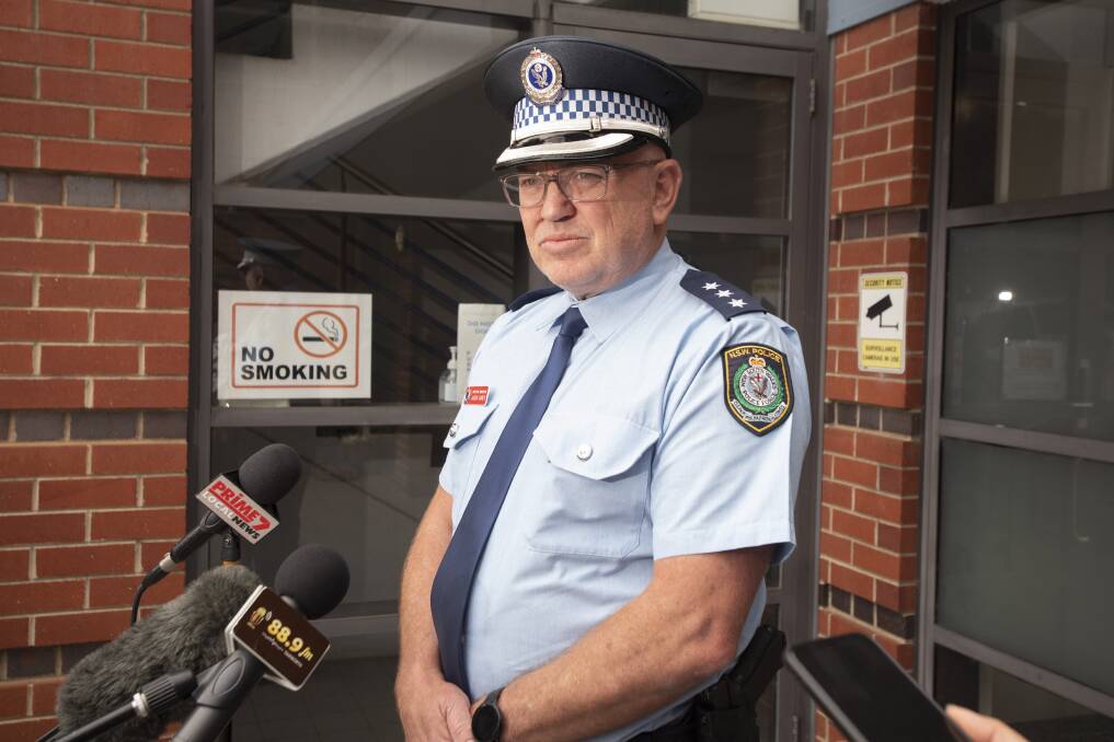 INVESTIGATION CONTINUES: Oxley Police District Detective Inspector Jason Darcy. Photo: Peter Hardin 