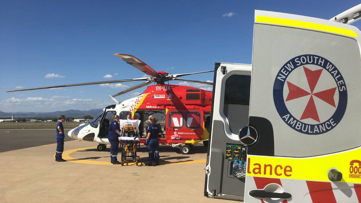 HORROR ACCIDENT: A 62-year-old woman has been airlifted to John Hunter Hospital after an incident with a circular saw. Photo: Westpac Rescue Helicopter Service