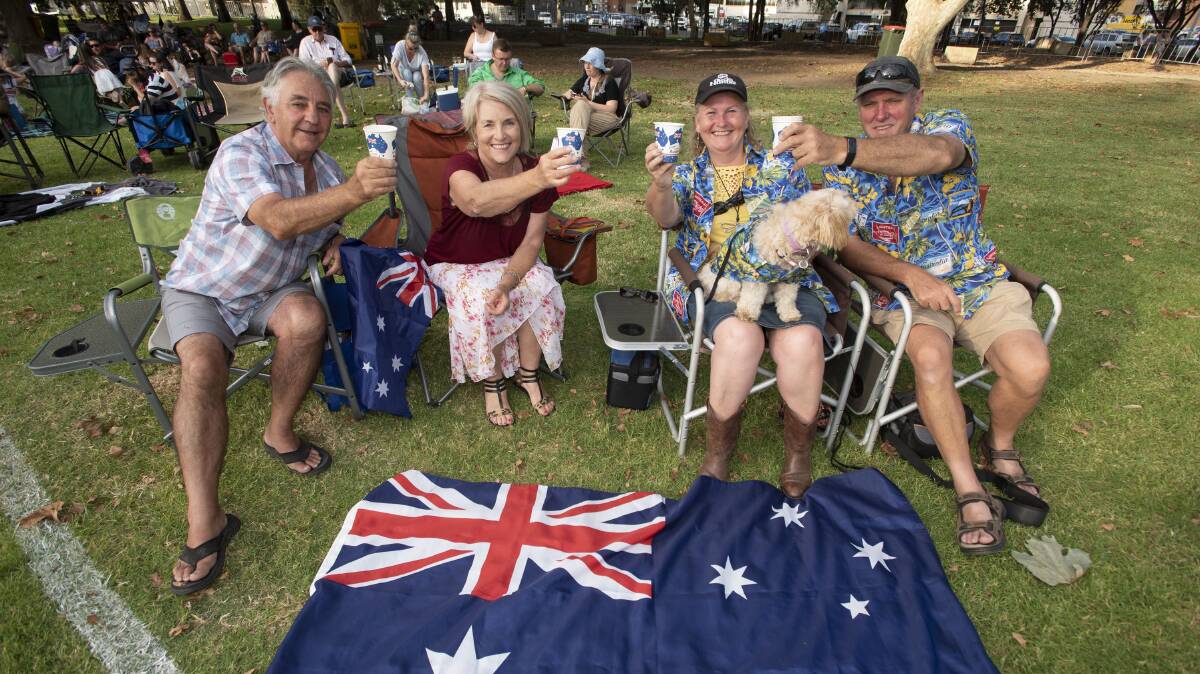 HERE'S CHEERS: Australia Day celebrations in Tamworth earlier this year. Photo: Peter Hardin, file.