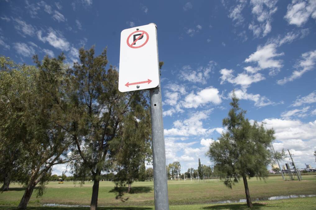 NO MORE NO PARKING: Signs will be removed to allow sports players to park on Plain Street. Photo: Peter Hardin