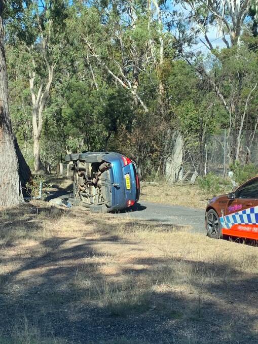 Going nowhere: The wreckage in Armidale after it crashed. Photo: Supplied