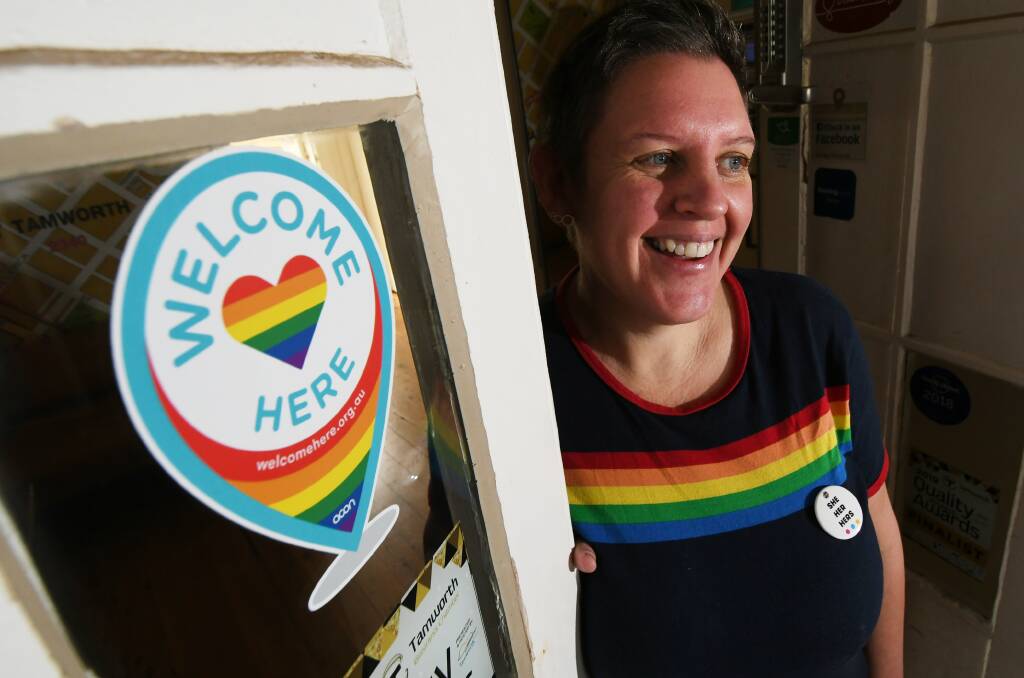 WELCOME HERE: Rex Guesthouse wrangler Jody Ekert wants more businesses to be openly inclusive of the LGBTQI+ community. Photo: Gareth Gardner 080721GGB05