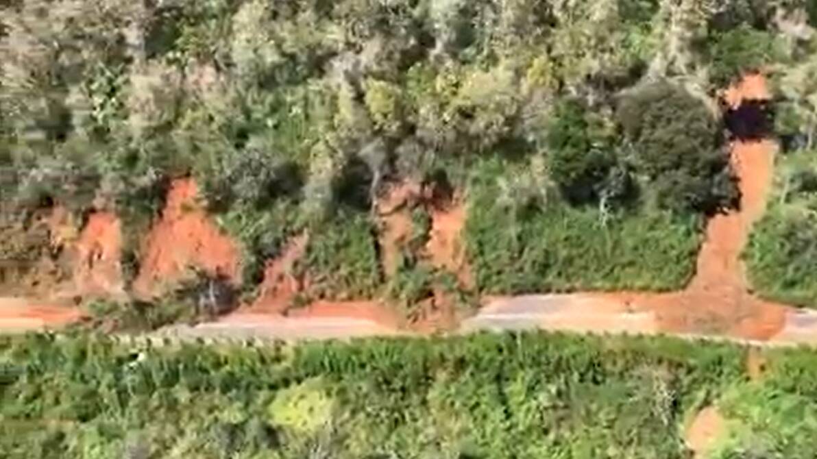 ROAD CLOSED: At least 30 landslips on the Oxley Highway means the clean up effort could take weeks.