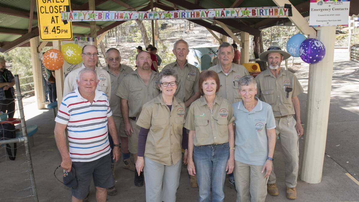 HAPPIER TIMES: Volunteers at the Tamworth Marsupial Park. Photo: Peter Hardin, file.