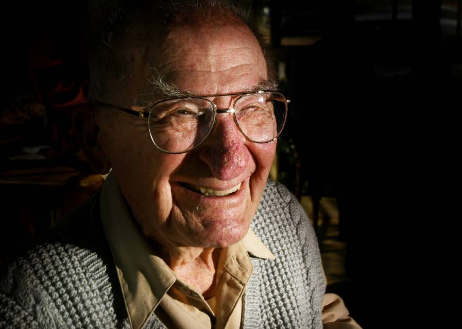 OPTIMIST: Russell Godden celebrates his 100th birthday on Sunday September 6. Photo: Gareth Gardner 030920GGA04