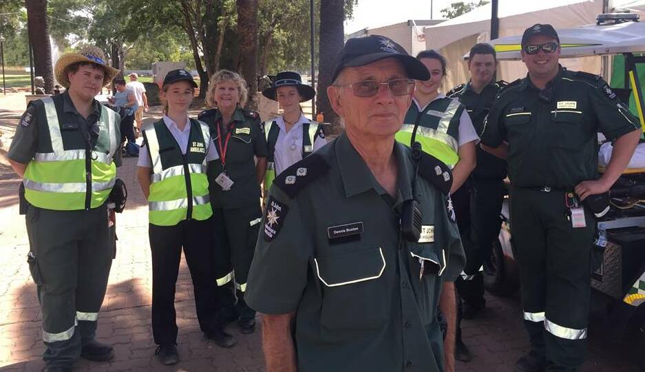 INUNDATED: St John's Ambulance deputy commander Dennis Buxton and his team of volunteers at TCMF 2019. Photo: Madeline Link
