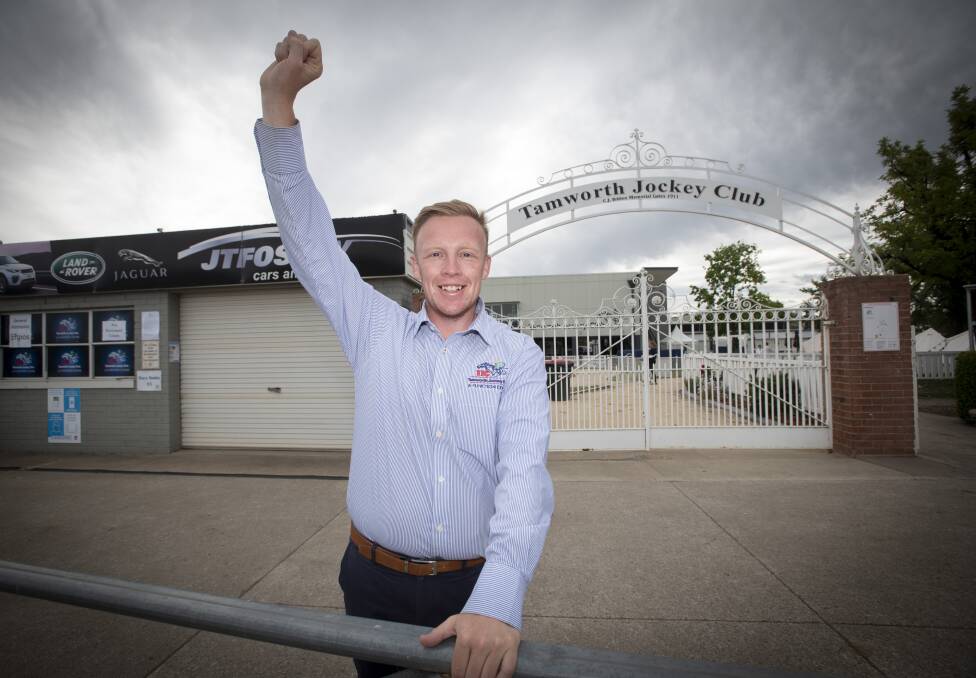 YEE-HAW: Tamworth Jockey Club general manager Michael Buckley is excited for a packed Melbourne Cup race day. Photo: Peter Hardin