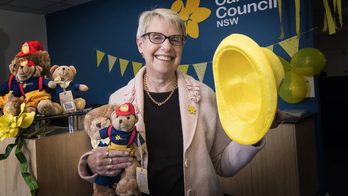 FUNDRAISER: Cancer Council NSW volunteer Margaret Rock at the Tamworth office. Daffodil Day raises funds for life-saving cancer research. Photo: Peter Hardin
