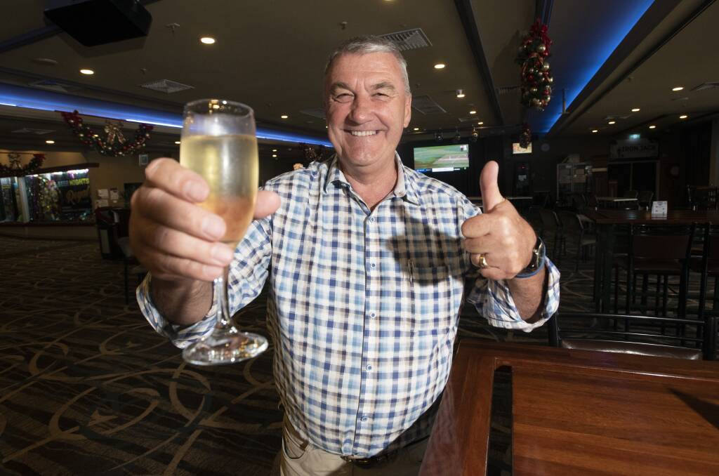 THUMBS UP: Wests Entertainment Group chief executive Rod Laing celebrates COVID-19 restrictions rolling back. Photo: Peter Hardin 021220PHG024