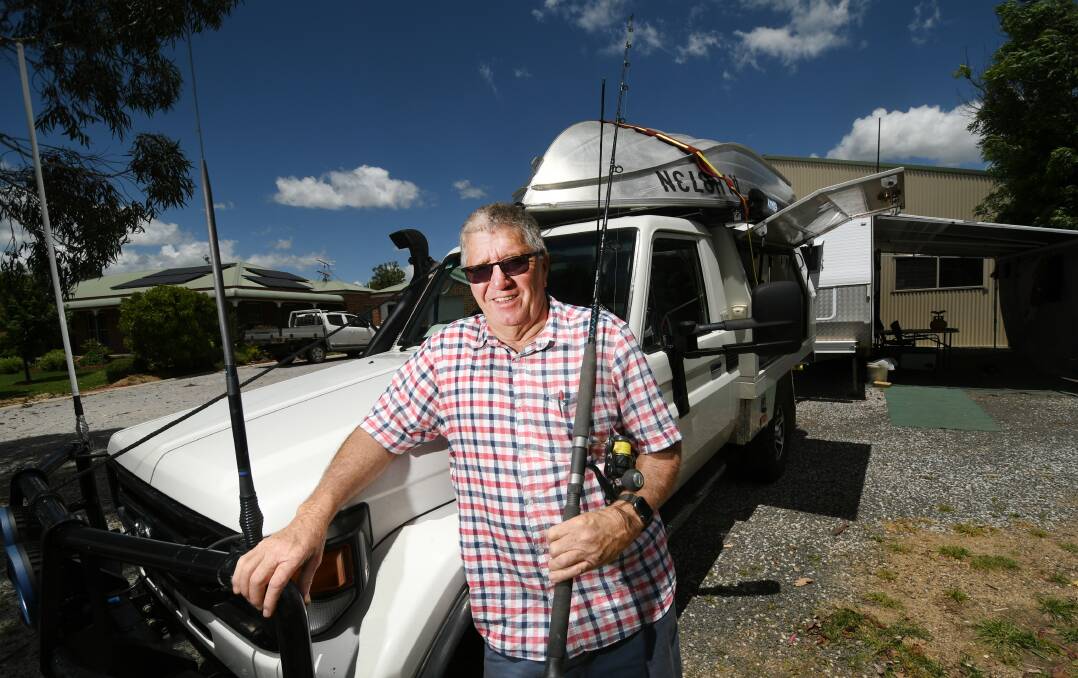 GONE FISHING: Tamworth Regional Council mayor Col Murray will retire to travel Australia in his caravan with his wife Carol. Photo: Gareth Gardner 