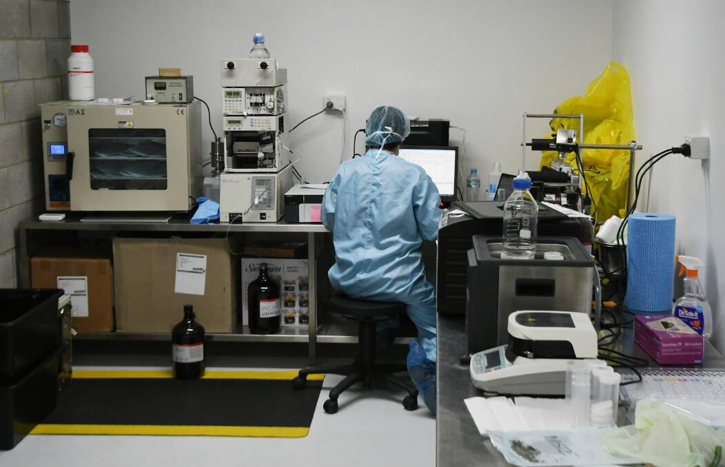 QUALITY ASSURED: The lab at the ANTG facility where quality and purity is checked. Photo: Gareth Gardner 300720GGA26
