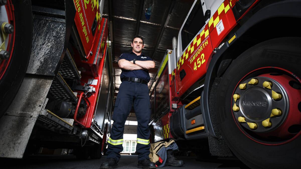 INTERESTING JOB: Tamworth Fire and Rescue NSW retained firefighter Malachii Schofield. Photo: Gareth Gardner