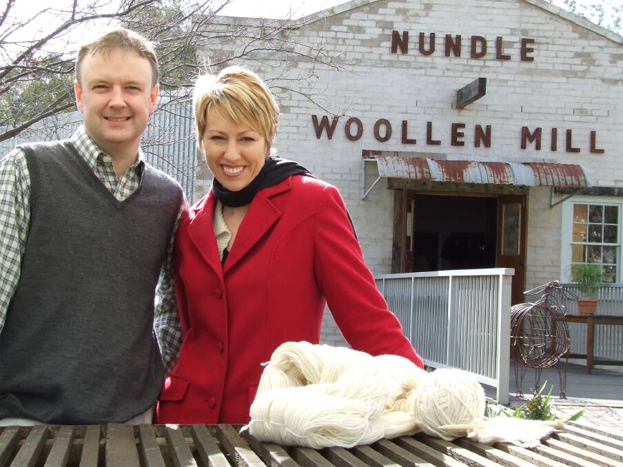 TOURIST HOT SPOT: Nundle Woolen Mill owners Nick and Kylie Bradford. 